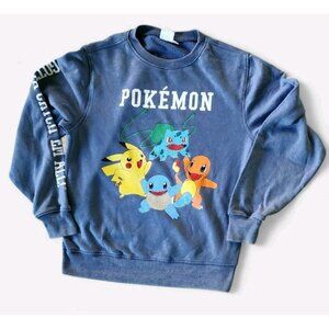Pokémon Pikachu Squirtle Charmander Bulbasaur Sweatshirt Small Medium Graphic